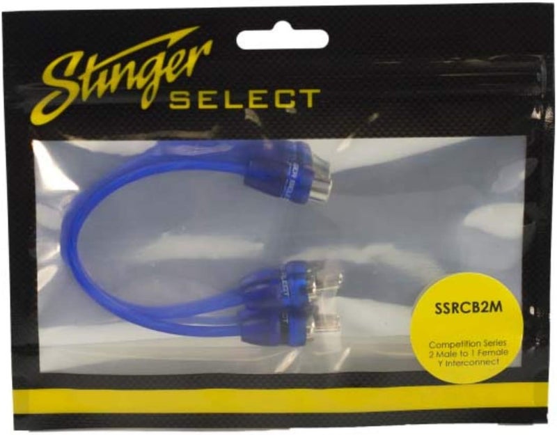 STINGER Select SSRCB2M Competition Series 2 Male to 1 Female Y Interconnect - Image 3