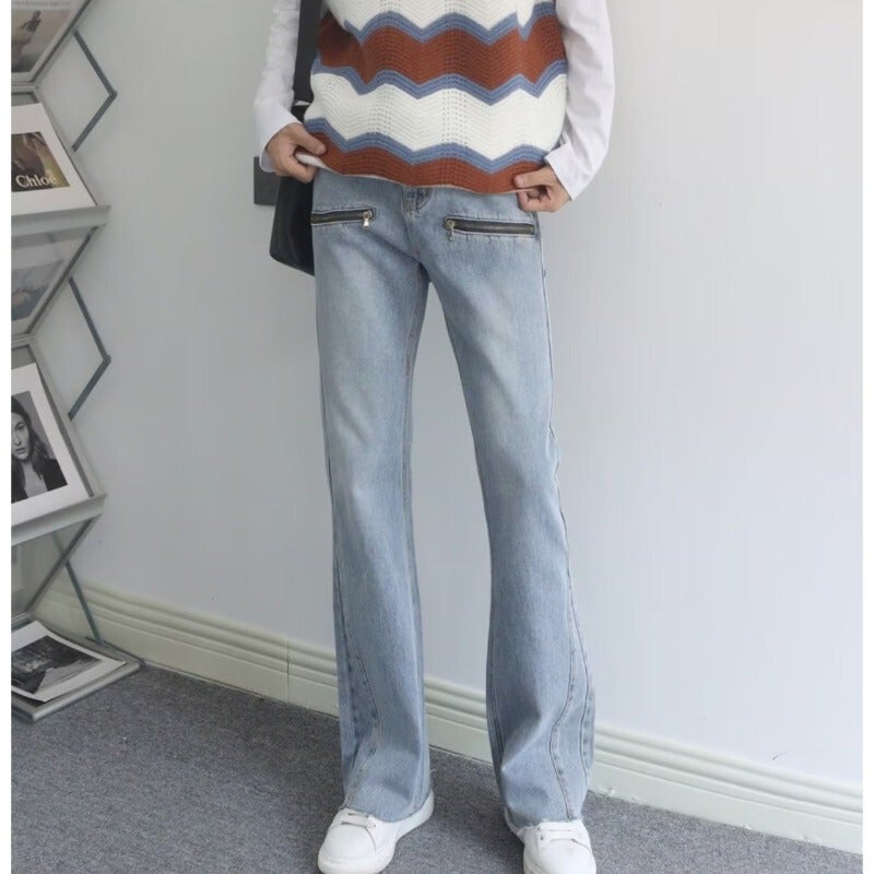 Unisex Classic Denim Jeans Loose Fit Daily Outdoor Wear - Image 3
