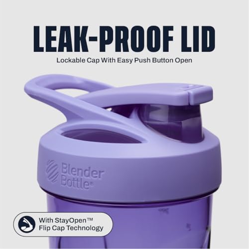 BlenderBottle Sport Tritan Shaker Bottle with Locking Lid 28Ounce Purple - Image 3