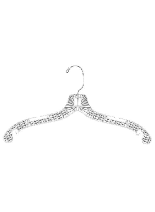 Whitmor 7-Piece Crystal Cut Decorative Acrylic Dress Hangers Clear 42.67 x 21.59 x 1.09 cm 6062-4770 - Image 1