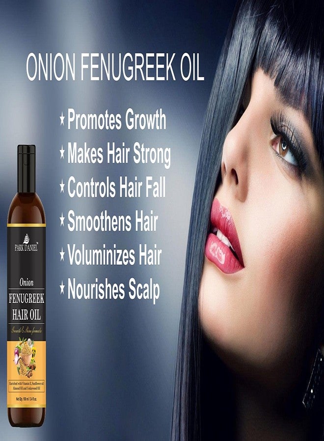 Park Daniel Premium Onion Fenugreek Hair Oil Enriched With Vitamin E - For Hair Growth & Shine (100 ml) - Image 4