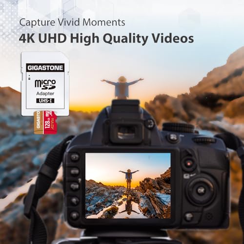 Gigastone [Gigastone] 128GB Micro SD Card, 4K Camera Pro for Security Camera, Wyze, DJI, Drone, Nintendo-Switch, R/W up to 100/50MB/s MicroSDXC Memory Card UHS-I U3 A2 V30 - Image 4