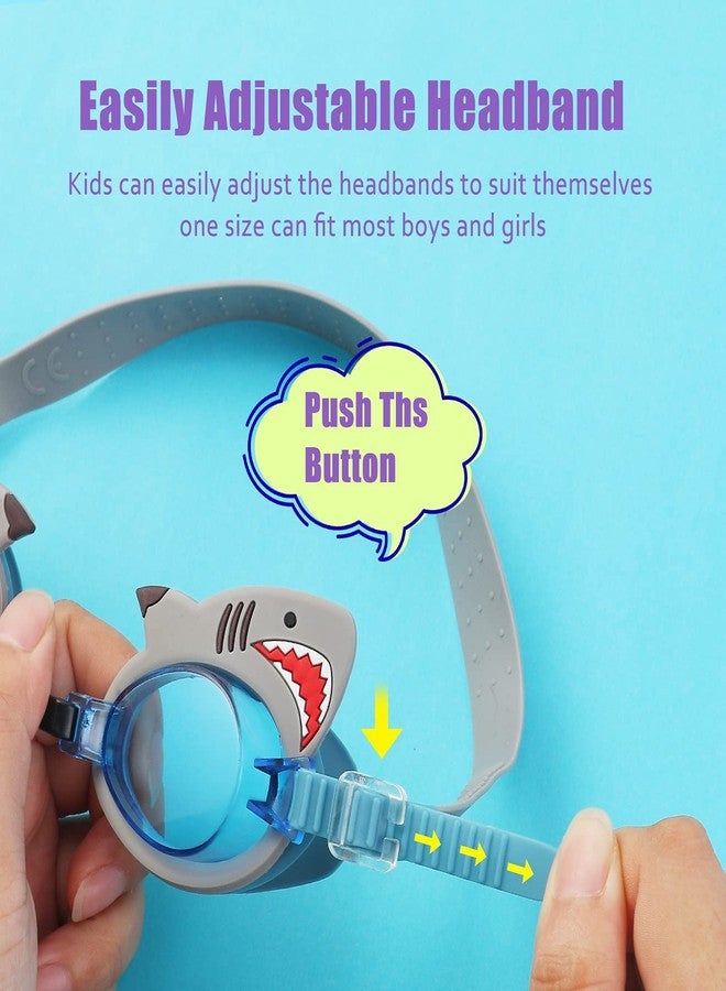 Tsctswk 2 Pack Kids Swim Goggles No Leaking, Anti Fog Waterproof Swimming Goggles for Boys and Girls Ages 2-12, Toddler Adjustable Nose Bridge UV Protection Outdoor Pool Gear - Image 2