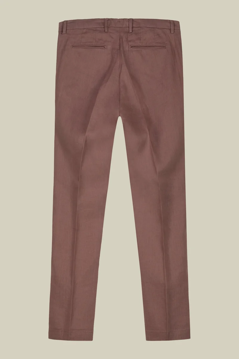 Doppelganger Pink Men's trousers with two small pleats and concealed button - Antique Rose for Men | Best Price UAE