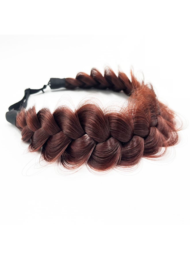 TOECWEGR Synthetic Hair Braided Headband Classic Wide Strands Wedding Disorderly Fluffy Braids Wig Band Women Beauty Accessory - Image 4