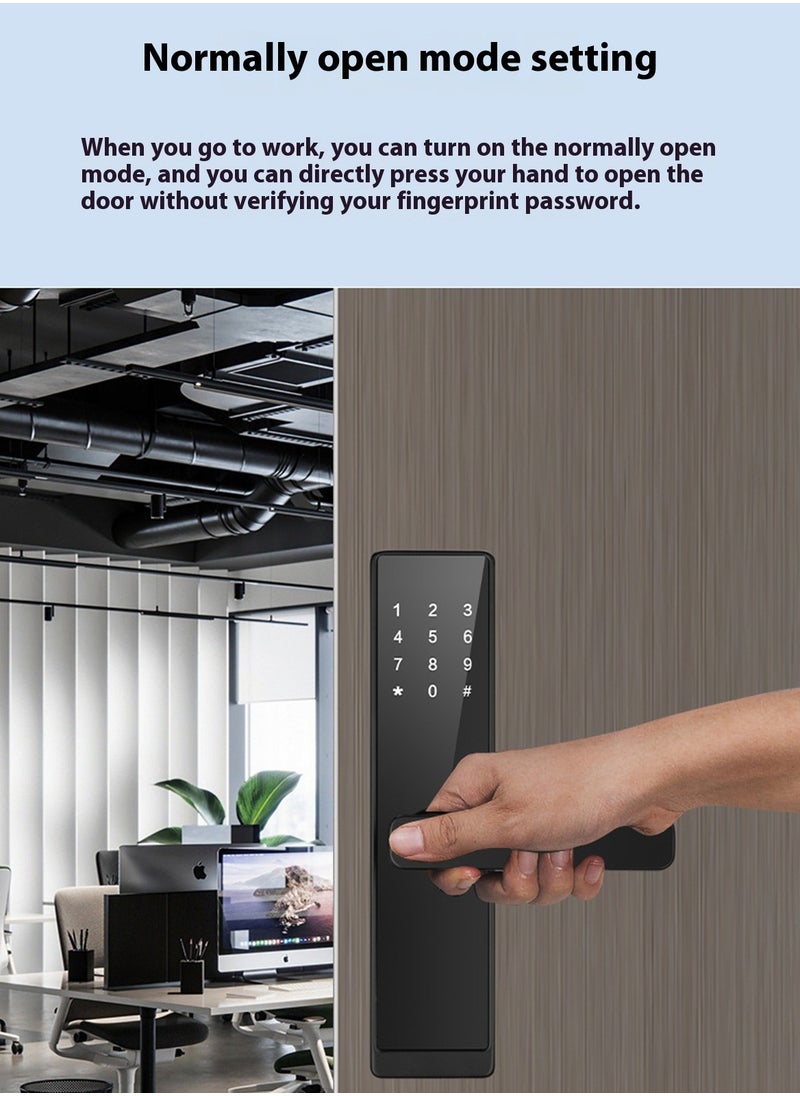 Sharpdo - Smart Home Fingerprint/Password/Swipe/Key Smart Lock for Indoor Bedrooms and Offices - Image 1
