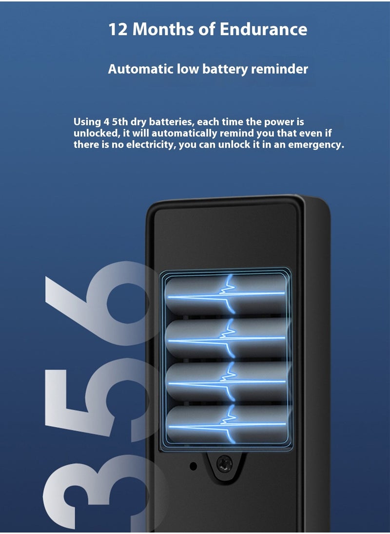 Sharpdo - Smart Home Fingerprint/Password/Swipe/Key Smart Lock for Indoor Bedrooms and Offices - Image 1