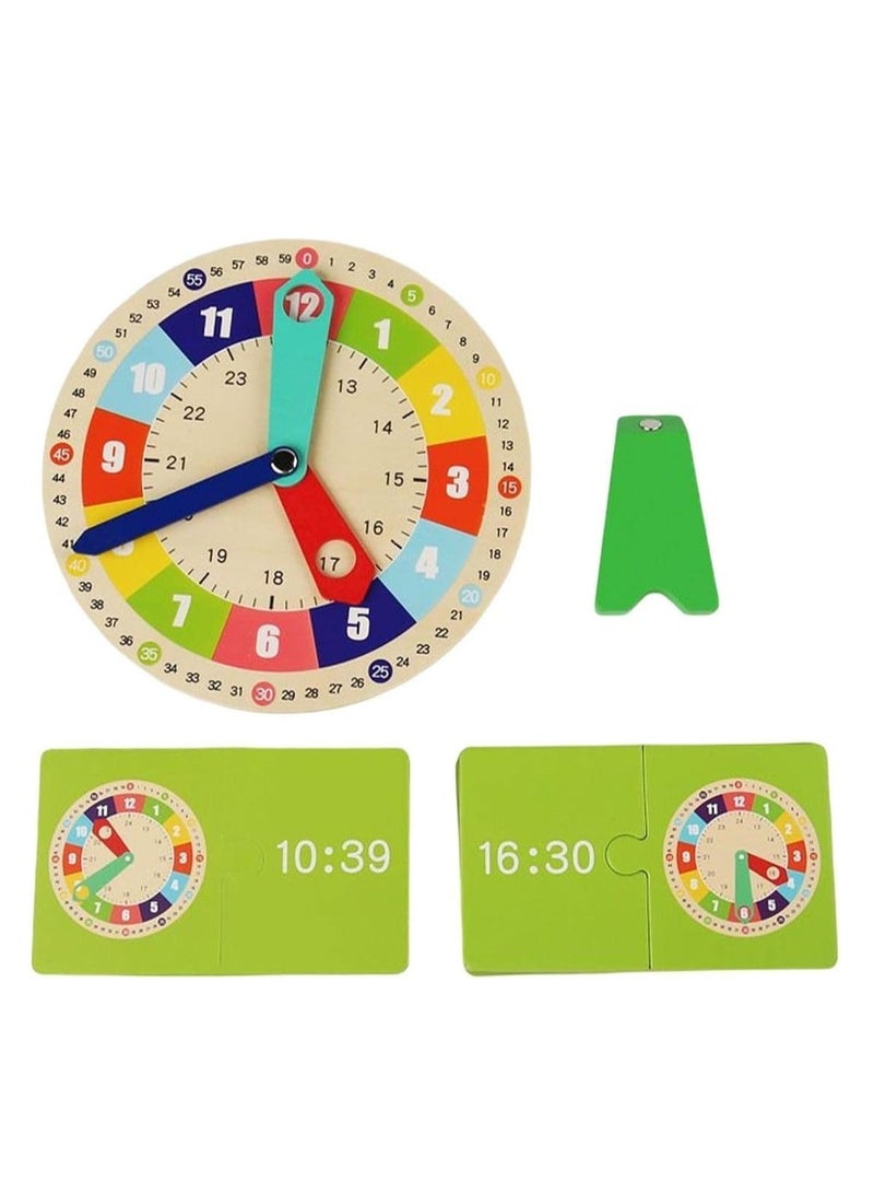 Wooden Clock Style Educational Toy, Ages 3+, Learning Time Toy, 29cm x 18.5cm x 3.8cm - Image 4