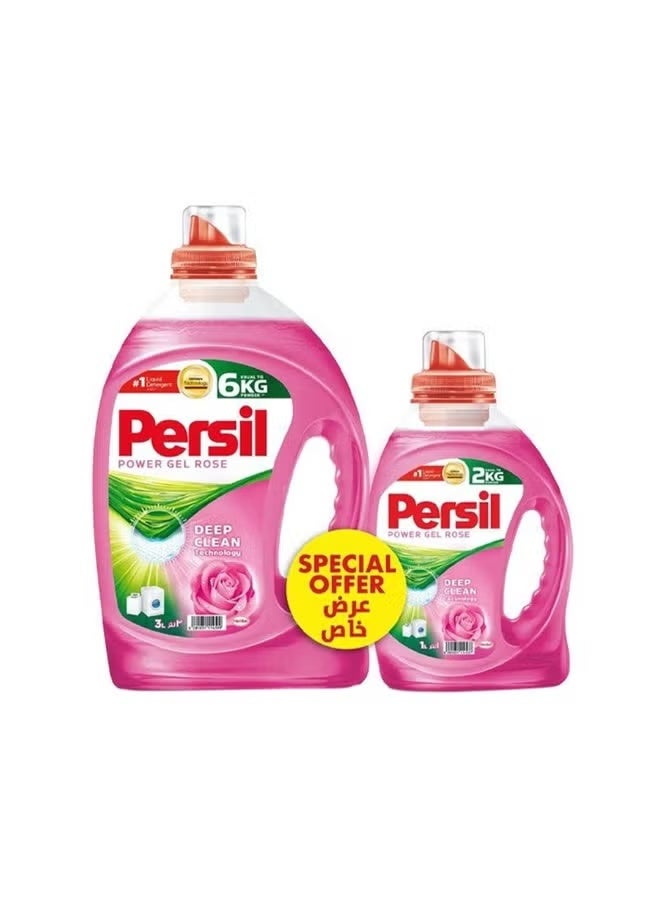 Persil Gel Rose 3+1L – Family Pack Laundry Gel with Fresh Rose Fragrance - Image 1