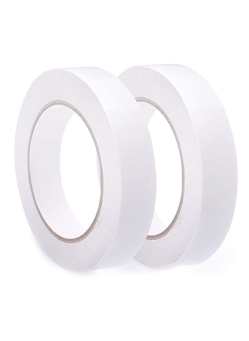 Generic Shree Maha Double Sided Tape 1" Inch X 30 Meter Double Coated Multipurpose Tissue Tape Craft DIY Tape White Color for LED Strip Light Office Home Car Dcor  - Image 1
