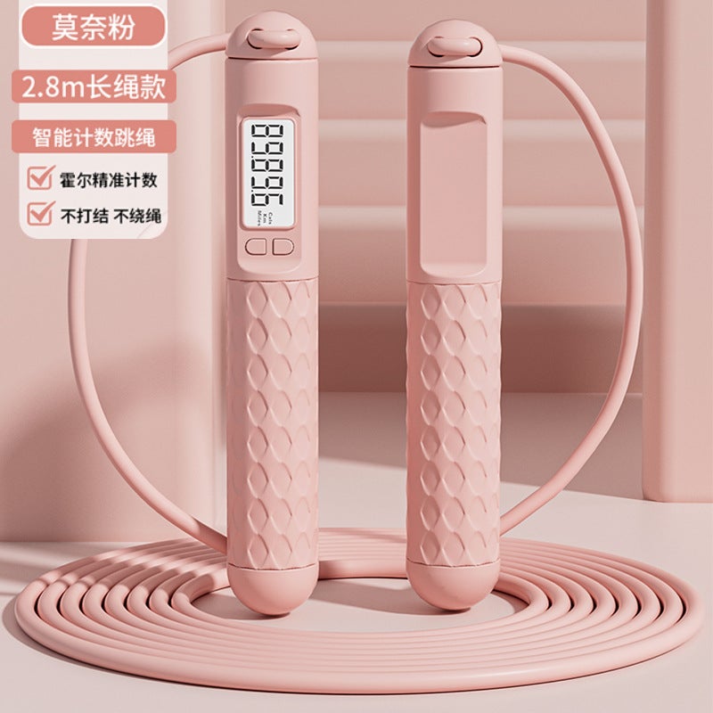 Generic Womens Specialized Jump Rope Fat Burning Countable Jump Rope Counter No Jumping Fat Loss Mid-term Exam Special Cherry pollen long rope [bearing wire rope] [counting calories]] 