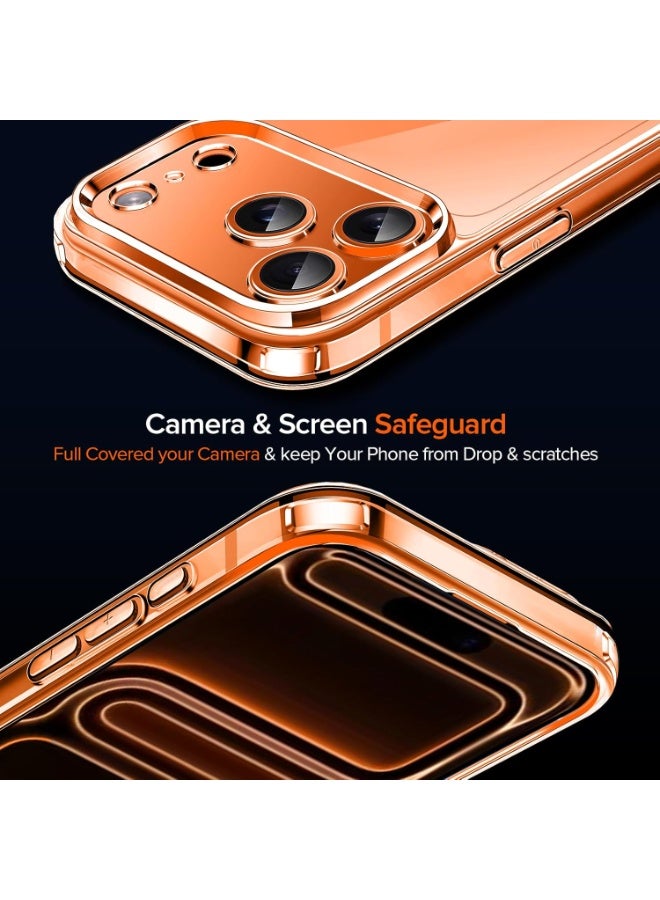 BORTONY iPhone 17 Pro Clear Case with 2-Pack Tempered Glass For iPhone 17 Pro Full Camera Protection Case Shockproof Slim Phone Cover For iPhone 17 Pro 6.3-inch - Image 5