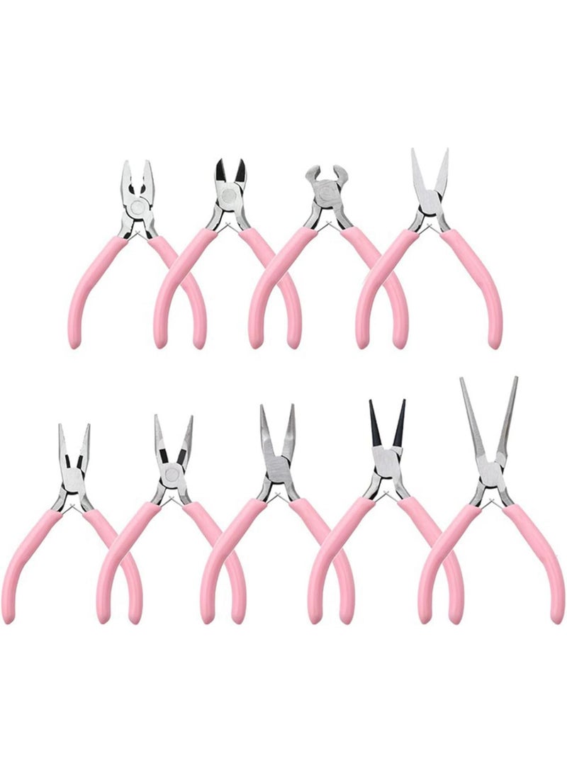 GGOOT 9 Pieces Jewelry Pliers Set Jewelry Making Hardware Winding Pliers for Crafts Necklaces Jewellery Making Repair Tool  - Image 1