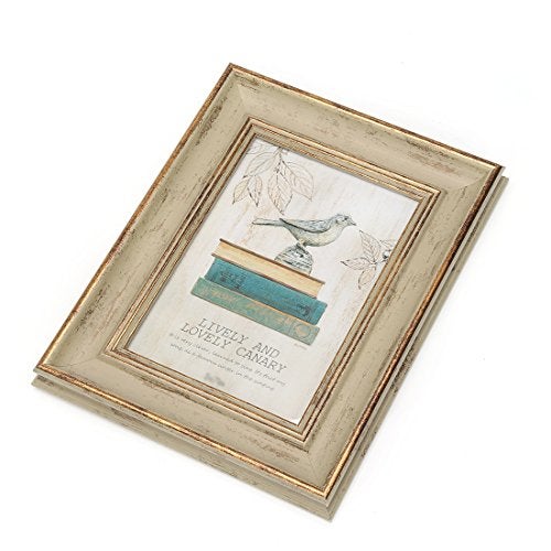 Zhenzan Frames 6x8 Inches Vintage Feel Rustic Picture Frame For Tabletop or Wall Hanging with Glass Front (6x8, Khaki) - Image 4