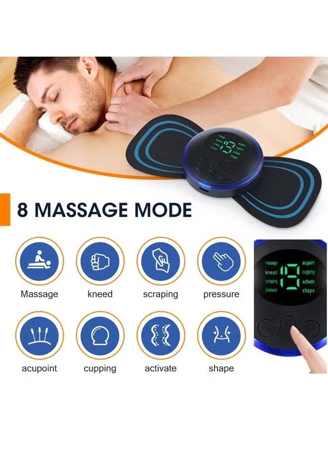 ماسكابوني - 5 قطع جهاز تدليك صغير EMS مكركرنت - جهاز تدليك نقاط الوخز الكهربائي الحيوي EMS مدلك التصريف اللمفاوي وسادة تدليك لاسلكية محمولة صغيرة كهربائية EMS مدلك الرقبة لتخفيف الألم - Image 1