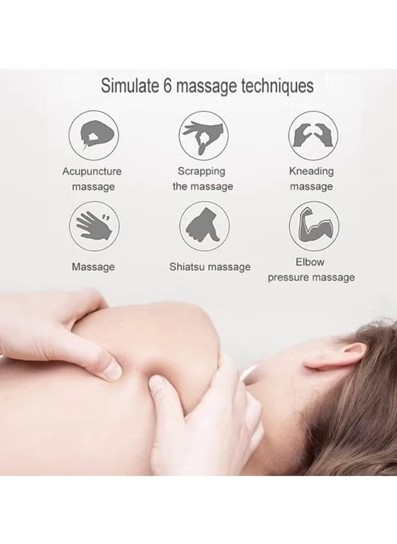 ماسكابوني - 5 قطع جهاز تدليك صغير EMS مكركرنت - جهاز تدليك نقاط الوخز الكهربائي الحيوي EMS مدلك التصريف اللمفاوي وسادة تدليك لاسلكية محمولة صغيرة كهربائية EMS مدلك الرقبة لتخفيف الألم - Image 1