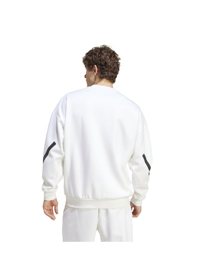 Adidas M Z.N.E. Crw White Training Sweatshirts For Men XS  - Image 4