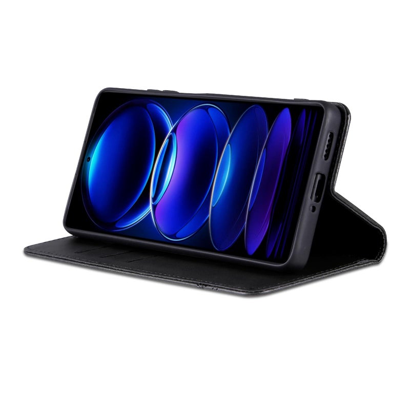 erorex For Redmi 15 5G Global / 15 4G Sea 169.5Mm Magnetic Calf Texture Flip Leather Phone Case(Black) - Image 5