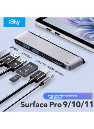 Isky Microsoft Surface Pro 9/10/11 Docking Station, Usb-c Converter, Thunderbolt 4 High-speed Transfer, Hdmi 4k High-definition Screen Casting And Projection Connector, Usb 3.0 Expansion Dock - pzsku/ZF7A4806E2C7CCB472859Z/45/1751011471/28bc4a15-e743-42fe-a228-d34ac749cfc1