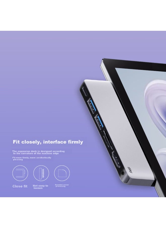 Isky Microsoft Surface Pro 9/10/11 Docking Station, Usb-c Converter, Thunderbolt 4 High-speed Transfer, Hdmi 4k High-definition Screen Casting And Projection Connector, Usb 3.0 Expansion Dock