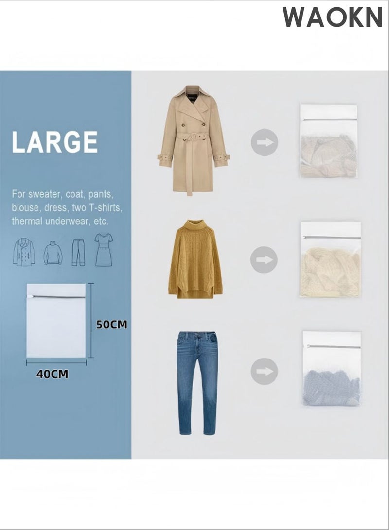 WAOKN 3Pcs Durable Honeycomb Mesh Laundry Bags for Delicates , Durable and sturdy, specifically designed for washing machines, environmentally friendly and reusable ,Can be air dried ,16 x 20 Inches , white. - Image 4