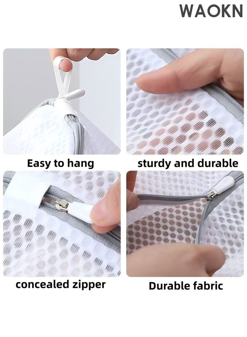 WAOKN 3Pcs Durable Honeycomb Mesh Laundry Bags for Delicates , Durable and sturdy, specifically designed for washing machines, environmentally friendly and reusable ,Can be air dried ,16 x 20 Inches , white. - Image 3