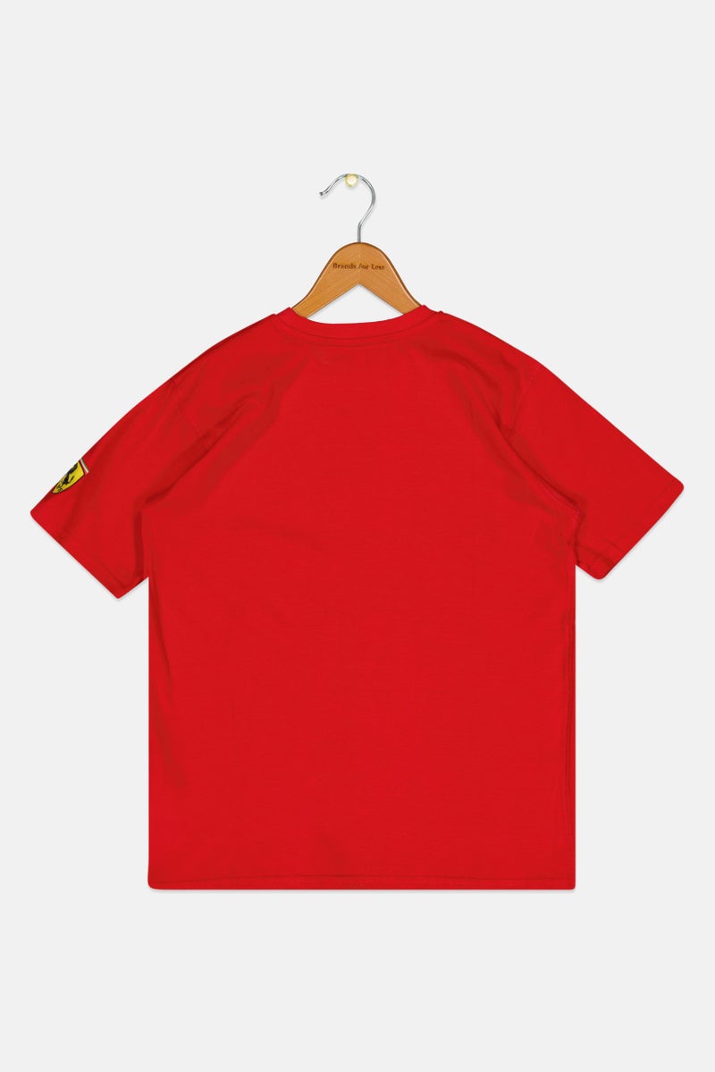 Scuderia Ferrari Toddlers Boy Crew Neck Short Sleeve Outdoor T-Shirt, Red - Image 3