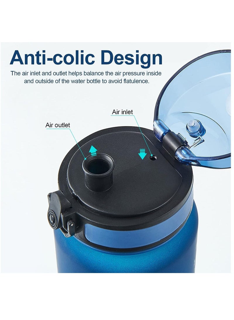 ليس إز مور زجاجة مياه رياضية تحفيزية 500 مللي مع قلم تحديد الوقت زجاجة شرب مانعة للتسرب لممارسة الرياضة في الصالة الرياضية وركوب الدراجات في الهواء الطلق والتنزه والتخييم والسفر - Image 4