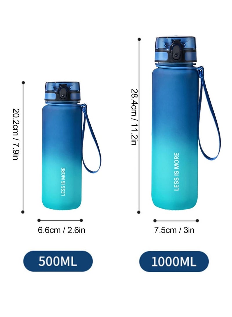 ليس إز مور زجاجة مياه رياضية تحفيزية 500 مللي مع قلم تحديد الوقت زجاجة شرب مانعة للتسرب لممارسة الرياضة في الصالة الرياضية وركوب الدراجات في الهواء الطلق والتنزه والتخييم والسفر - Image 3