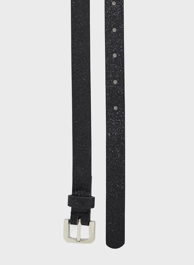 Ginger Glitter Slim Belt