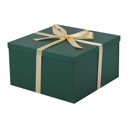 UoeRing 1Pcs Green Extra Large gift box with lids 13137 Inches gift boxes for presentsBirthday Box include Ribbon Paper Shred Filler Gift Card Envelopes - Image 1