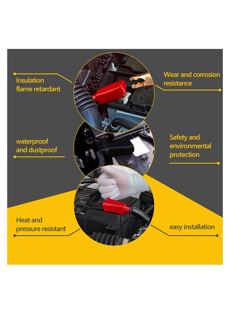 Insulated Battery Terminal Covers Protective Sleeves for Cars and Boats Positive Negative Red and Black 2 Pack - Image 5