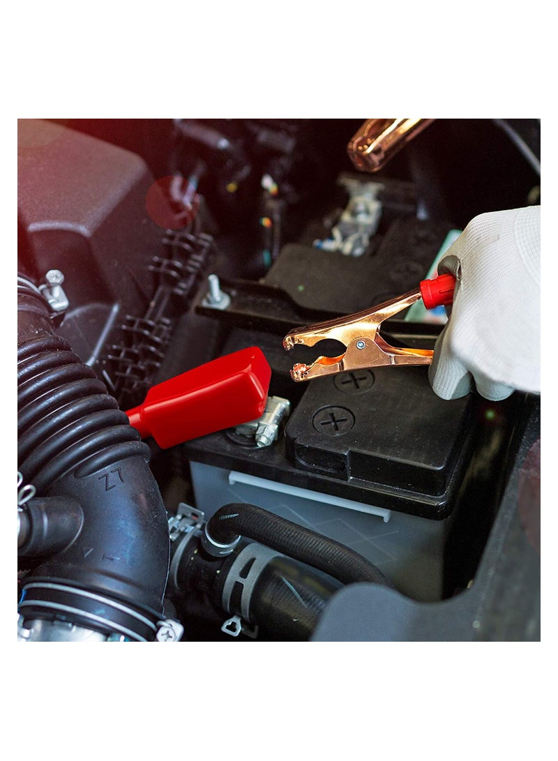 Insulated Battery Terminal Covers Protective Sleeves for Cars and Boats Positive Negative Red and Black 2 Pack - Image 2