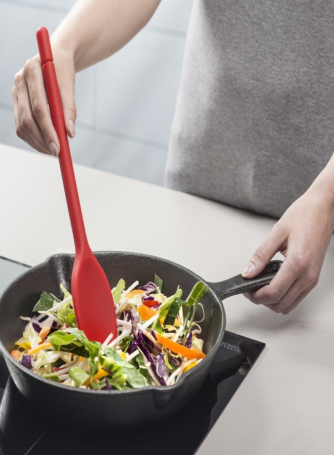 Zeal Scratch Non-Stick Silicone Cooking Spoon, Red, 30 cm - Image 4