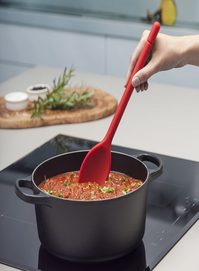 Zeal Scratch Non-Stick Silicone Cooking Spoon, Red, 30 cm - Image 2