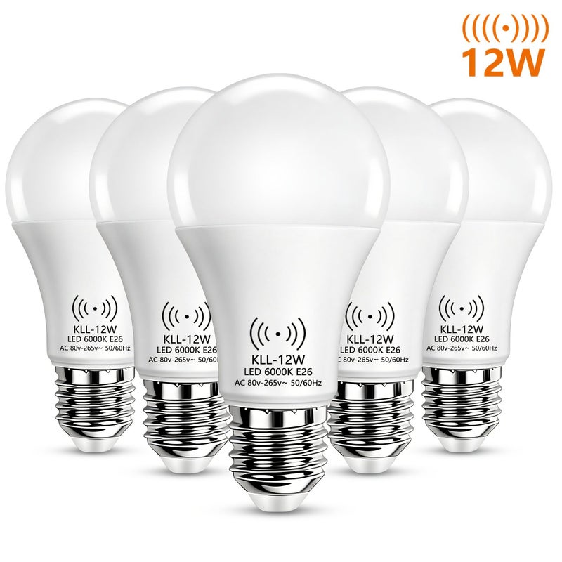 Dusk To Dawn Smart Sensor Bulb 12W A21 Super Bright E26 Automatic Switch Indoor Safety Light Warm White 5 Pack - Image 2