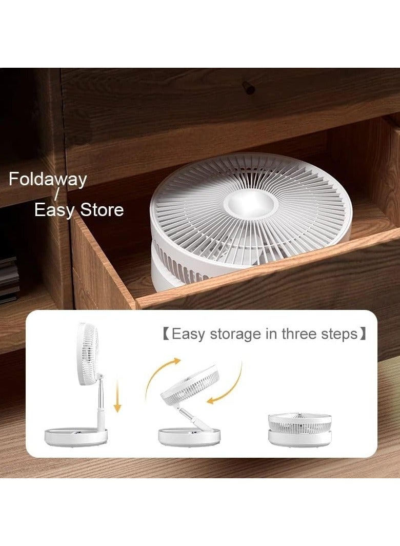 عام مروحة محمولة، مروحة محمولة بالطاقة الشمسية قابلة لإعادة الشحن عبر USB، مروحة قابلة للطي والسحب للوقوف على الأرض في المنزل والهواء الطلق والتخييم مع مكيف هواء ميني. - Image 4