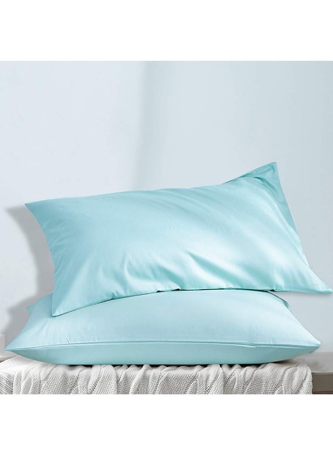 إن تي باي NTBay 1800 Thread 100 ٪ حالات وسادة Microfiber King Microfiber مصممة من 2 Super Super و Dozy التجاعيد المقاومة للبقع مع إغلاق الظرف 20x36 وسادة 20x36 بوصة - Image 5