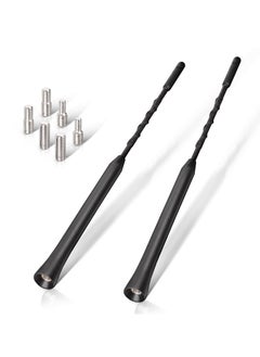 KASTWAVE Car Aerial Antenna, 2pcs Universal AM/FM/DAB Car Radio Replacement Rubber Car Aerial Roof Antenna Mast Kit Screws in type Compatible with All Cars  - Image 1