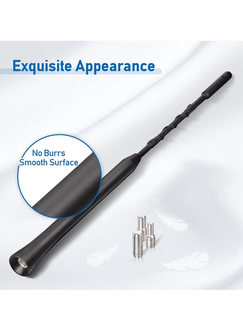 KASTWAVE - Car Aerial Antenna, 2pcs Universal AM/FM/DAB Car Radio Replacement Rubber Car Aerial Roof Antenna Mast Kit Screws in type Compatible with All Cars - Image 1