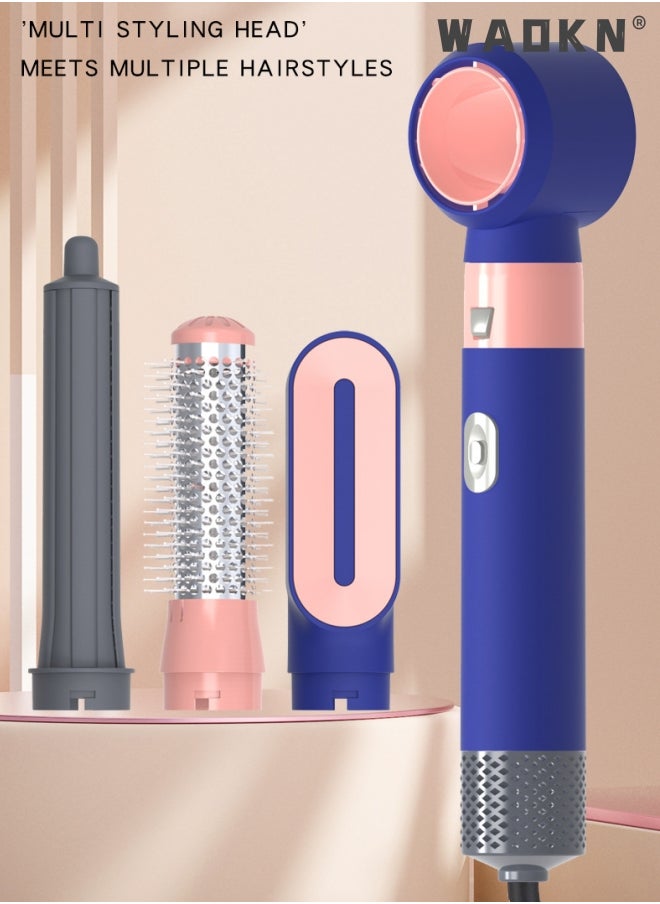 WAOKN - 5 in 1 Hair Dryer Brush Negative Ionic Detachable Hair Dryer Styler Air Culer Wand Hair Straightener Brush Blow Wet and Dry Negative Curling Iron Straightener Brush Household Multiple Hair Styles - Image 1