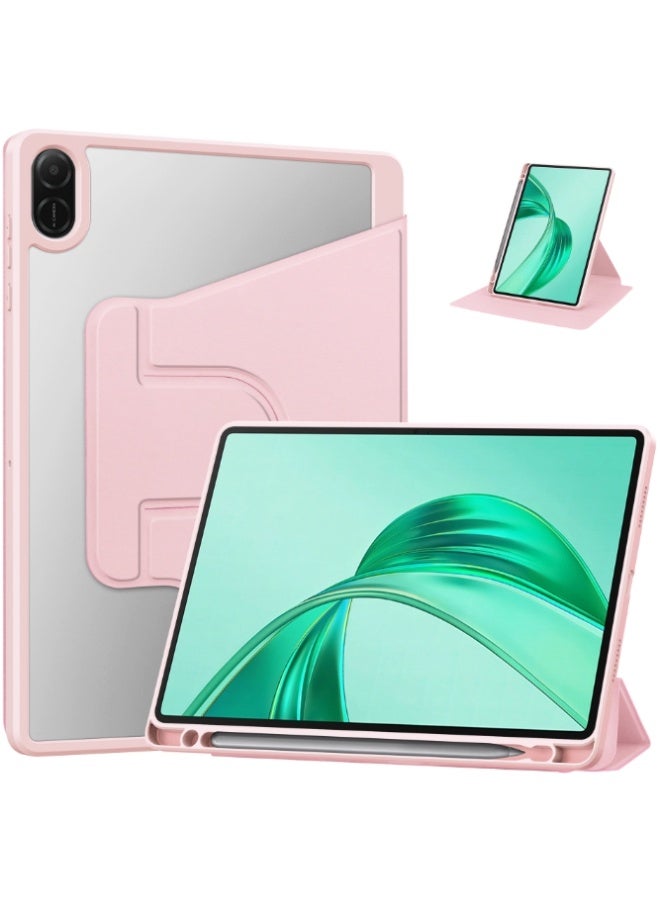 eGreen99 for Honor Pad 8 12 Inch Case Cover,Tablet Protective Case, Acrylic 360 ° Rotating Design, Automatic Wake-up/sleep, Soft Leather,Pink - Image 1