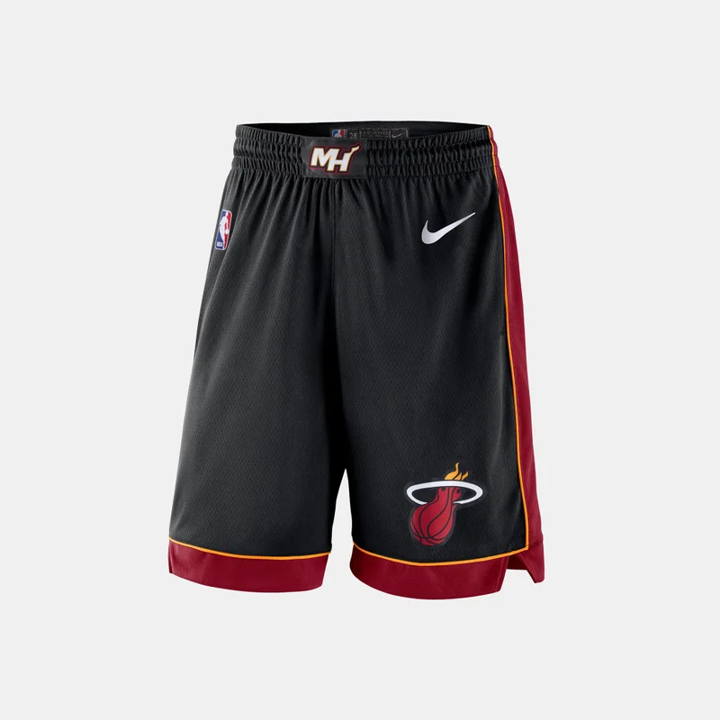 Nike Black Men's NBA Miami Heat Icon Edition Swimgman Basketball Shorts for Men | Best Price UAE