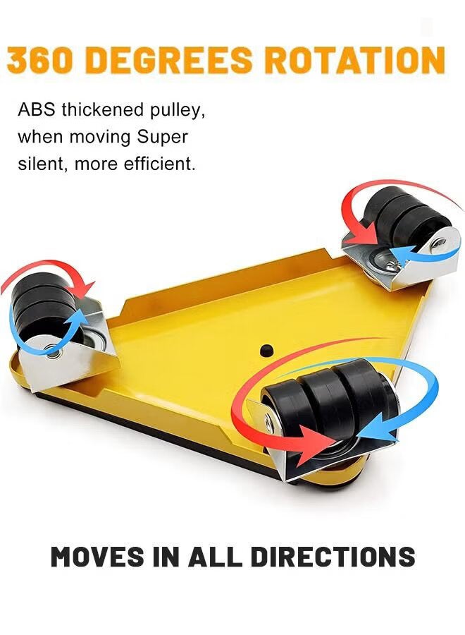 Relex Furniture Moving Tool, Heavy Furniture Corner Sliders with Furniture Lifter and 360 Degree Rotatable Rubber Roller, Furniture Movers for Moving Cabinets, Sofas, Pianos, Dining Tables (Blue) - Image 4