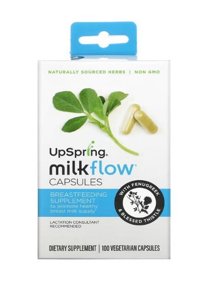 UpSpring - Milkflow Fenugreek  Blessed Thistle 100 Vegetarian Capsules - Image 1