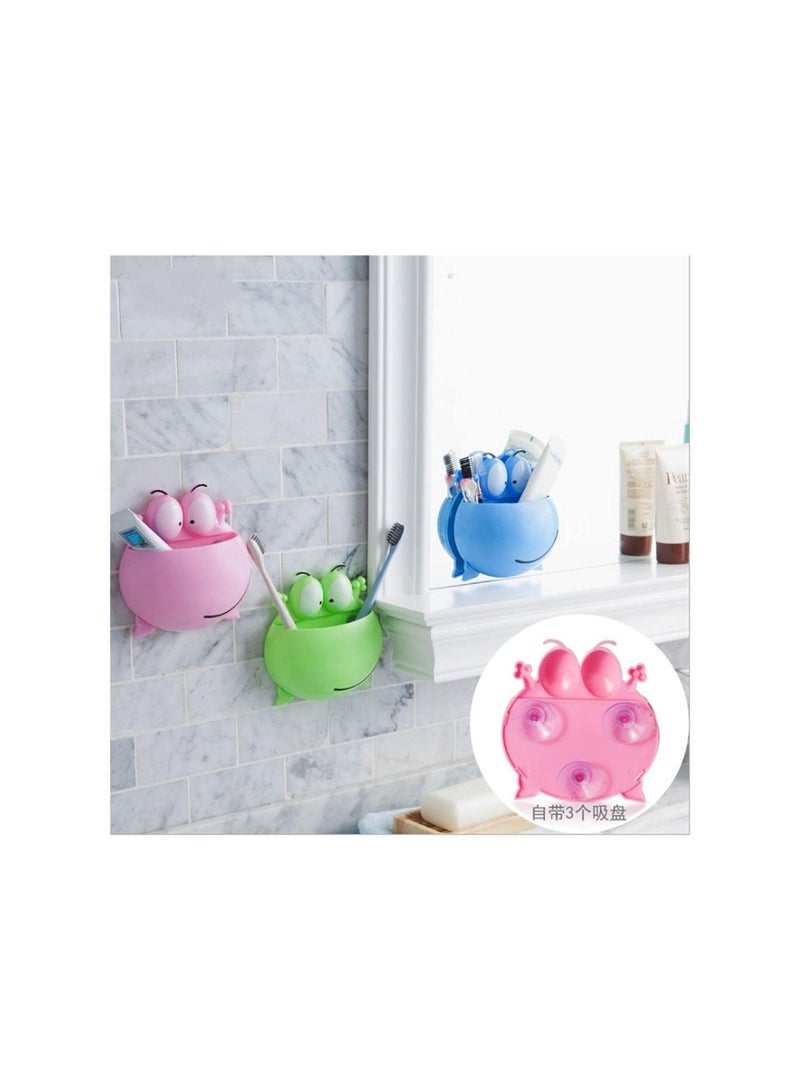 AUGENLI AUGEN Toothbrush Holder Toiletries Toothpaste Holder Bathroom Sets Suction Hooks Tooth Brush Container  - Image 2
