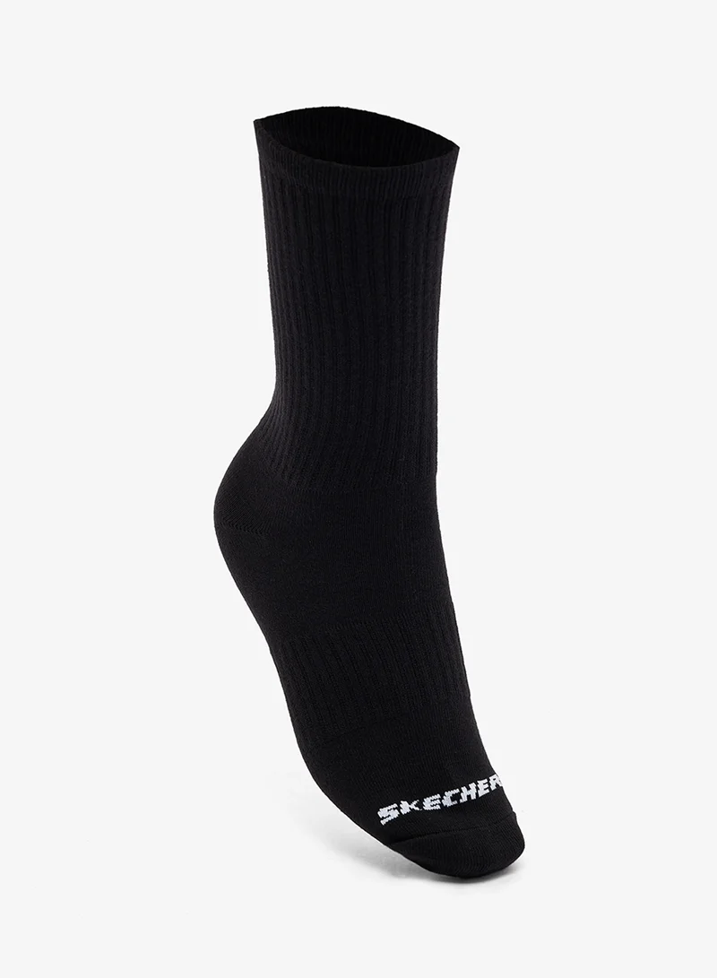 SKECHERS  3 Pack Non-Terry Crew Socks  | Best Price UAE