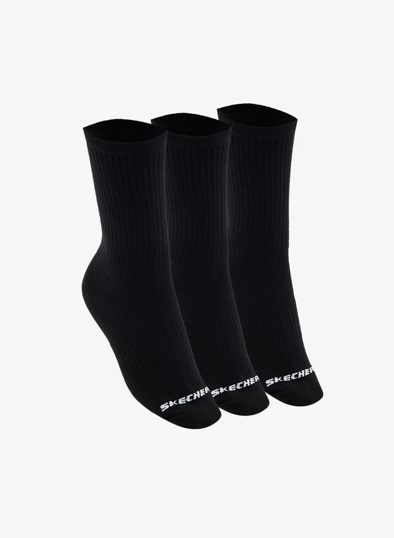 3 Pack Non-Terry Crew Socks