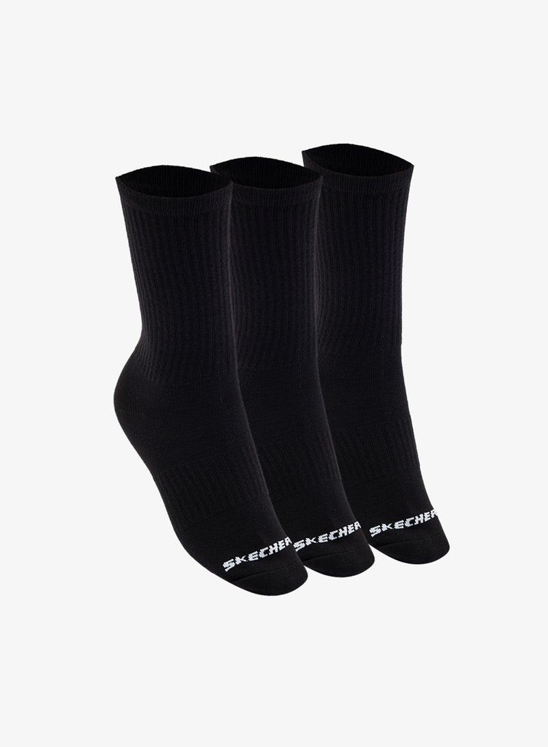 SKECHERS 3 Pack Non-Terry Crew Socks - Image 1