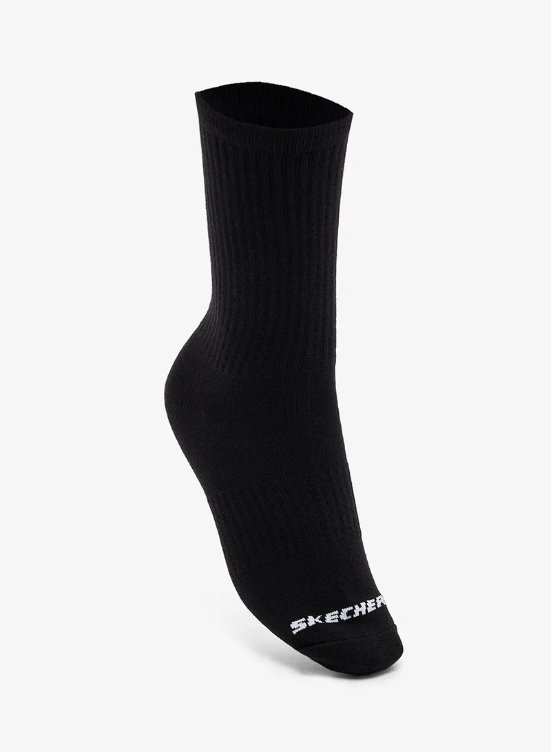 SKECHERS  3 Pack Non-Terry Crew Socks  | Best Price UAE